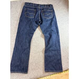 Levis Red Tab Jeans Men 38x32 Blue Denim Med Wash Button Fly Straight Streetwear